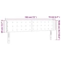 Pikkukuva 6 / 6: Sänggavel LED blå 183x16x78/88 cm tyg