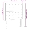 Miniatyrbillede 6 af 6: sengegavl med LED-lys 93x16x118/128 cm kunstlæder cappuccino