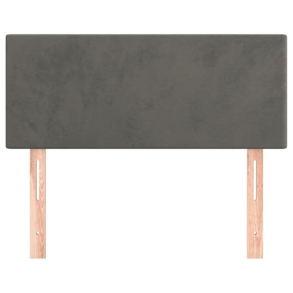 sengegavl 100x5x78/88 cm fløjl mørkegrå