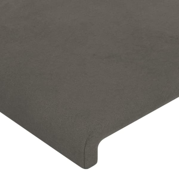 sengegavl 100x5x78/88 cm fløjl mørkegrå