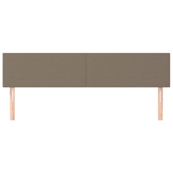 Sängyn päädyt, 2 kpl, taupe, 80x5x78/88 cm, kangas