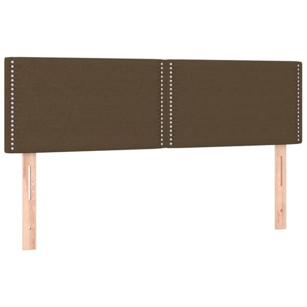 Sängyn päädyt, 2 kpl, tummanruskea, 72x5x78/88 cm, kangas