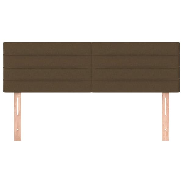 sengegavle 2 stk. 72x5x78/88 cm stof mørkebrun