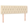 Miniatyrbillede 2 af 8: sengegavle 2 stk. 80x7x78/88 cm stof cremefarvet
