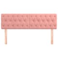 Pikkukuva 3 / 8: Sängyn päädyt, 2 kpl, pinkki, 80x7x78/88 cm, sametti