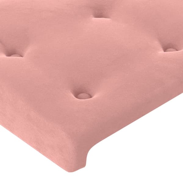 Sänggavel rosa 90x5x78/88 cm sammet