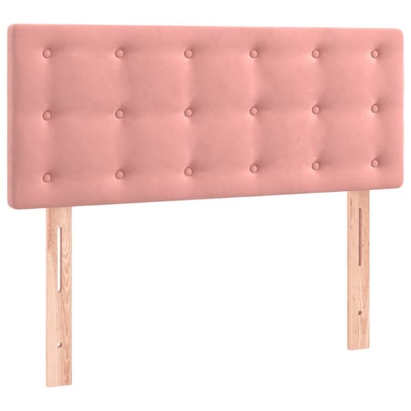 Sänggavel rosa 90x5x78/88 cm sammet