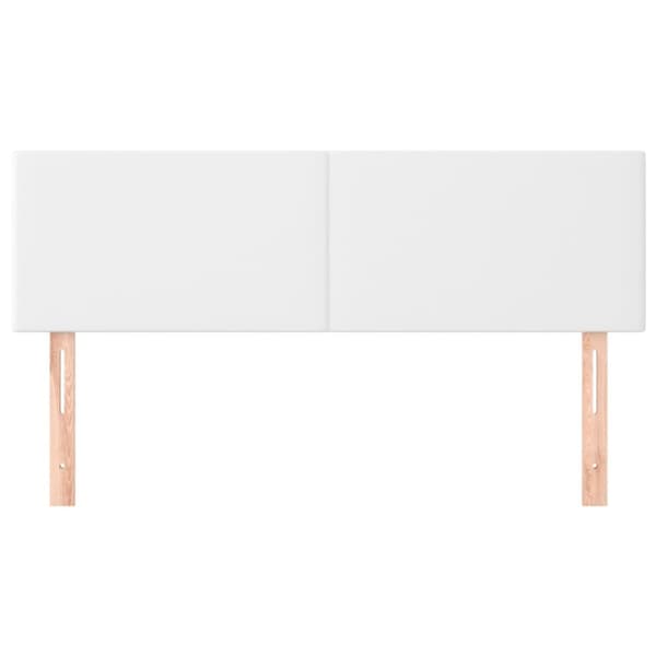 sengegavle 2 stk. 72x5x78/88 cm kunstlæder hvid
