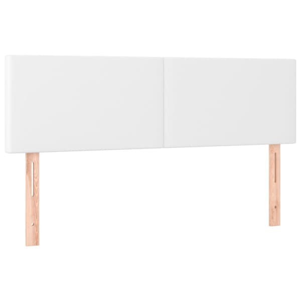 sengegavle 2 stk. 72x5x78/88 cm kunstlæder hvid