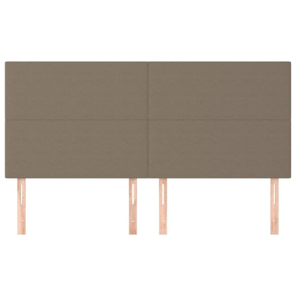 Sängyn päädyt, 4 kpl, taupe, 100x5x78/88 cm, kangas