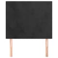 Pikkukuva 3 / 8: Sängyn päädyt, 2 kpl, musta, 90x5x78/88 cm, sametti