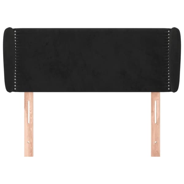 Korvatuki, musta, 93x23x78/88 cm, samettia