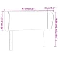 Pikkukuva 9 / 9: Korvatuki, musta, 93x23x78/88 cm, samettia