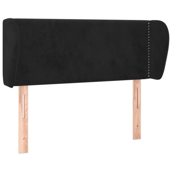 Korvatuki, musta, 93x23x78/88 cm, samettia
