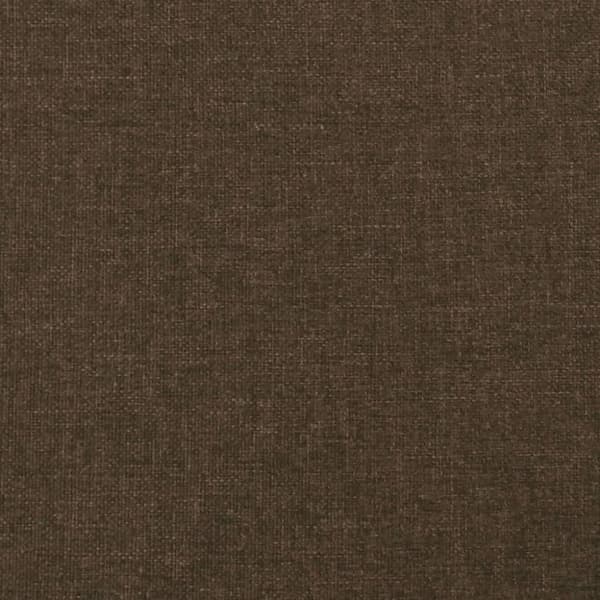 sengegavl med kanter 203x23x78/88 cm stof mørkebrun
