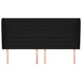 Miniatyrbillede 3 af 9: sengegavl med kanter 163x23x118/128 cm stof sort