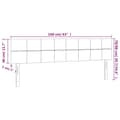 Pikkukuva 6 / 6: Sängyn pääty LED-valolla, taupe, 160x5x78/88 cm, kangas