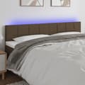 Pikkukuva 1 / 6: Sängyn pääty LED-valolla, taupe, 160x5x78/88 cm, kangas