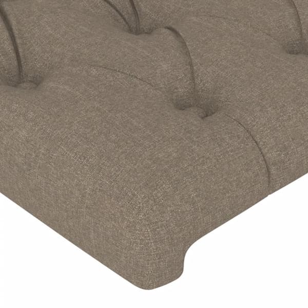 Sängyn pääty LED-valolla, taupe, 160x7x78/88 cm, kangas