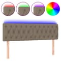 Pikkukuva 2 / 6: Sängyn pääty LED-valolla, taupe, 160x7x78/88 cm, kangas