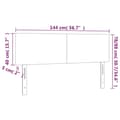 Pikkukuva 6 / 6: Sängyn pääty LED-valolla, tummansininen 144x5x78/88cm, samettia