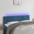 Pikkukuva 1 / 6: Sängyn pääty LED-valolla, tummansininen 144x5x78/88cm, samettia