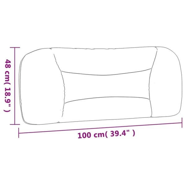 gavlpude 100 cm stof lysegrå
