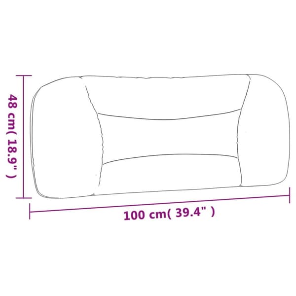 gavlpude 100 cm stof cremefarvet