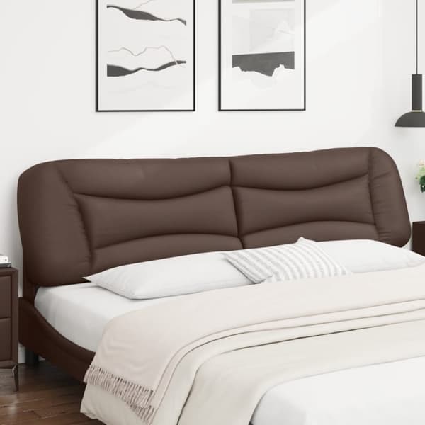 gavlpude 200 cm kunstlæder brun
