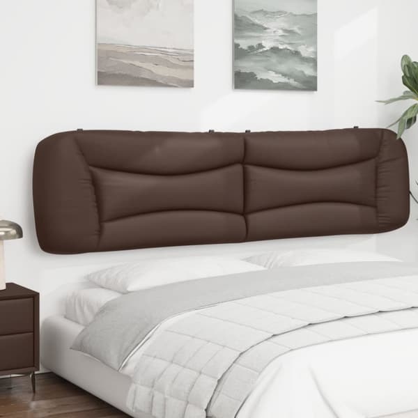 gavlpude 200 cm kunstlæder brun