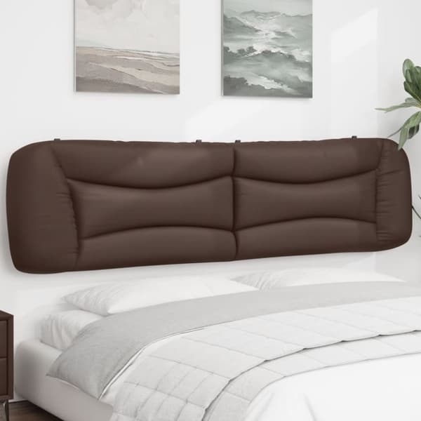gavlpude 200 cm kunstlæder brun
