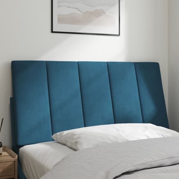gavlpude 100 cm velour blå