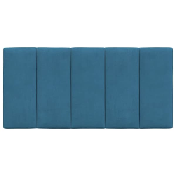 gavlpude 100 cm velour blå