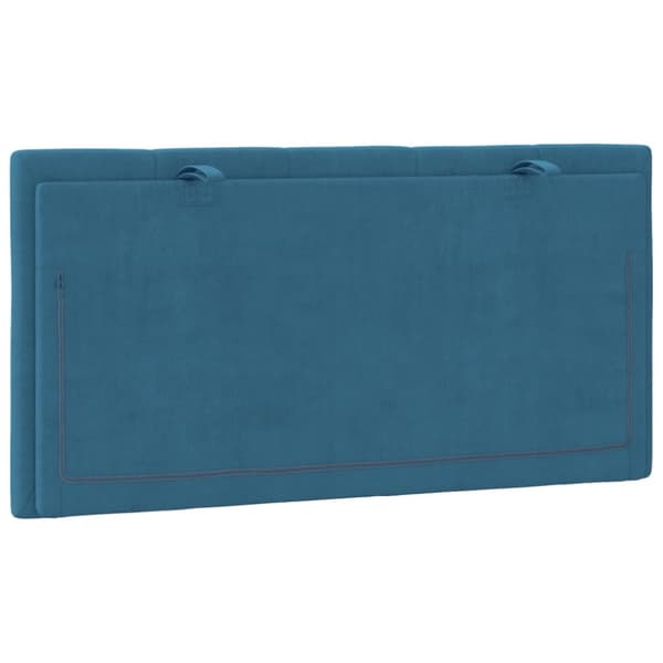 gavlpude 100 cm velour blå
