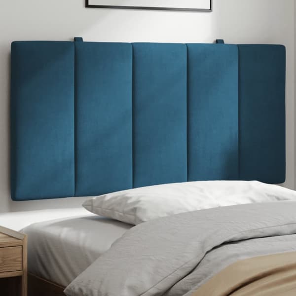 gavlpude 100 cm velour blå