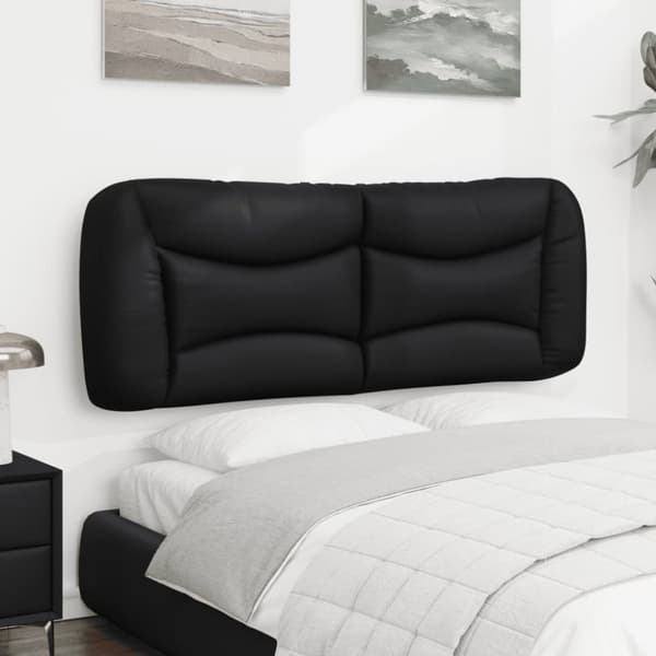 gavlpude 120 cm kunstlæder sort