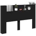 Miniatyrbilde 5 av 11: vidaXL Hodegavl skap med LED svart 160x16,5x103,5 cm