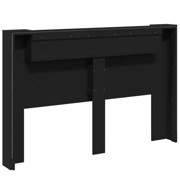 vidaXL Hodegavl skap med LED svart 160x16,5x103,5 cm