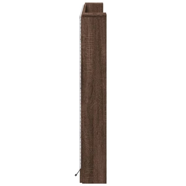vidaXL Hodegavl skap med LED brun eik 160x16,5x103,5 cm