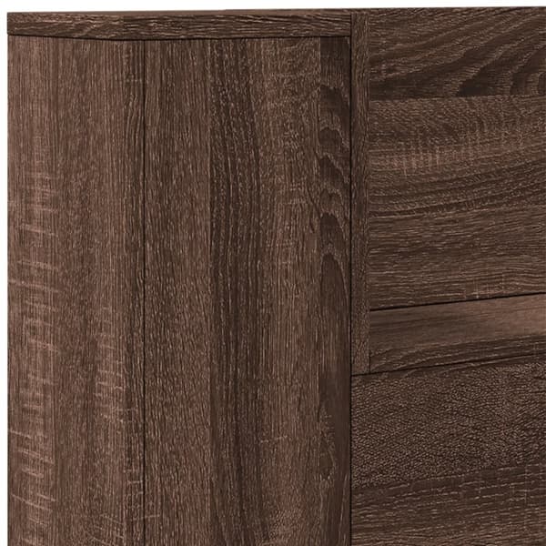vidaXL Hodegavl skap med LED brun eik 160x16,5x103,5 cm