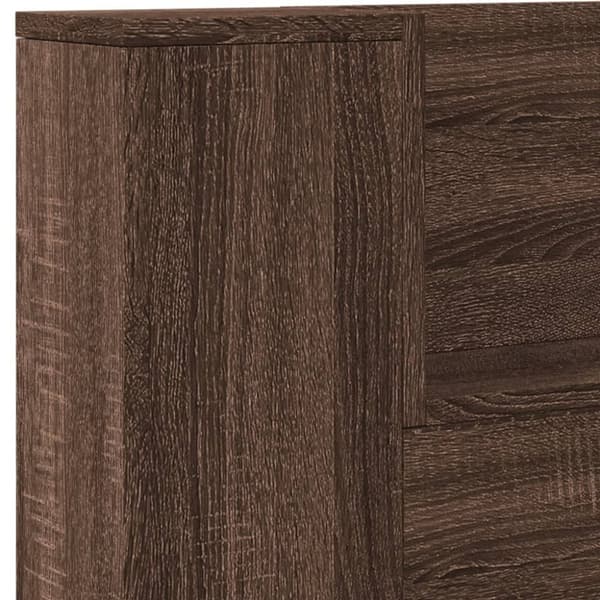 vidaXL Hodegavl skap med LED brun eik 220x16,5x103,5 cm