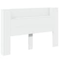 Pikkukuva 3 / 11: vidaXL Sängynpäätykaappi LED-valoilla valkoinen 160x16,5x103,5 cm