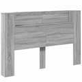 Pikkukuva 3 / 11: vidaXL Sängynpäätykaappi LED-valoilla harmaa Sonoma 160x16,5x103,5 cm