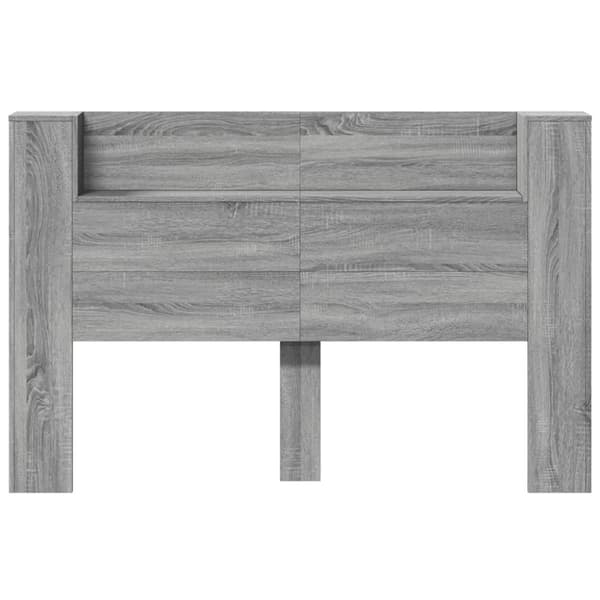 vidaXL Sängynpäätykaappi LED-valoilla harmaa Sonoma 160x16,5x103,5 cm