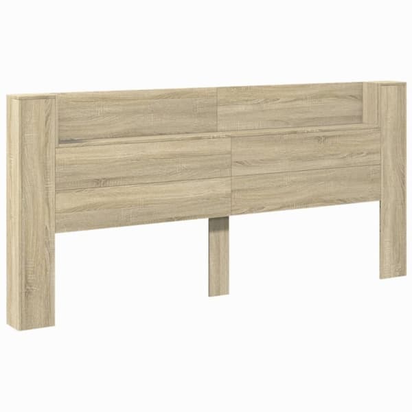 vidaXL Hodegavl skap med LED sonoma eik 220x16,5x103,5 cm