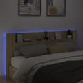 Miniatyrbilde 4 av 11: vidaXL Hodegavl skap med LED sonoma eik 220x16,5x103,5 cm