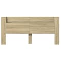 Miniatyrbilde 6 av 11: vidaXL Hodegavl skap med LED sonoma eik 220x16,5x103,5 cm