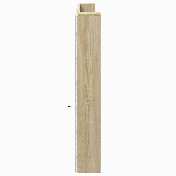 vidaXL Hodegavl skap med LED sonoma eik 220x16,5x103,5 cm