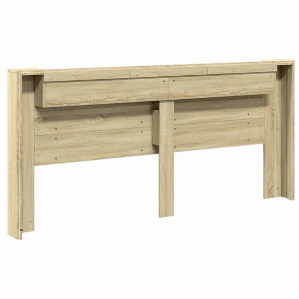 vidaXL Hodegavl skap med LED sonoma eik 220x16,5x103,5 cm