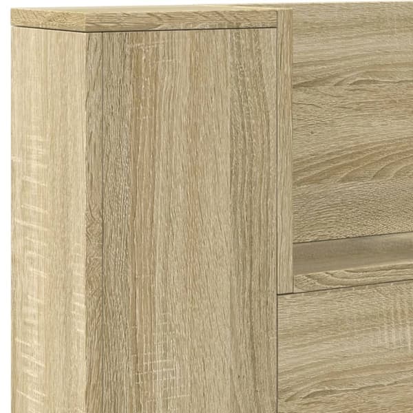 vidaXL Hodegavl skap med LED sonoma eik 220x16,5x103,5 cm
